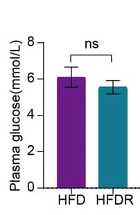 Open access visualization of Bar Plot, Error Bars, Plasma Glucose, Male Mice