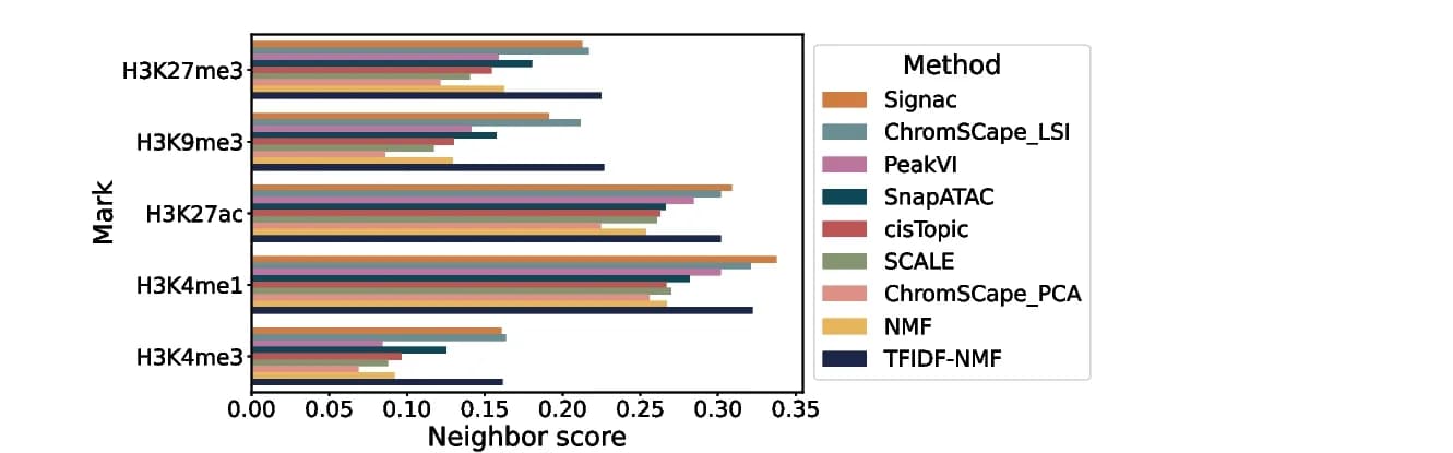 Open access visualization of Bar Plot, Mouse Brain, Representation Methods, Performance