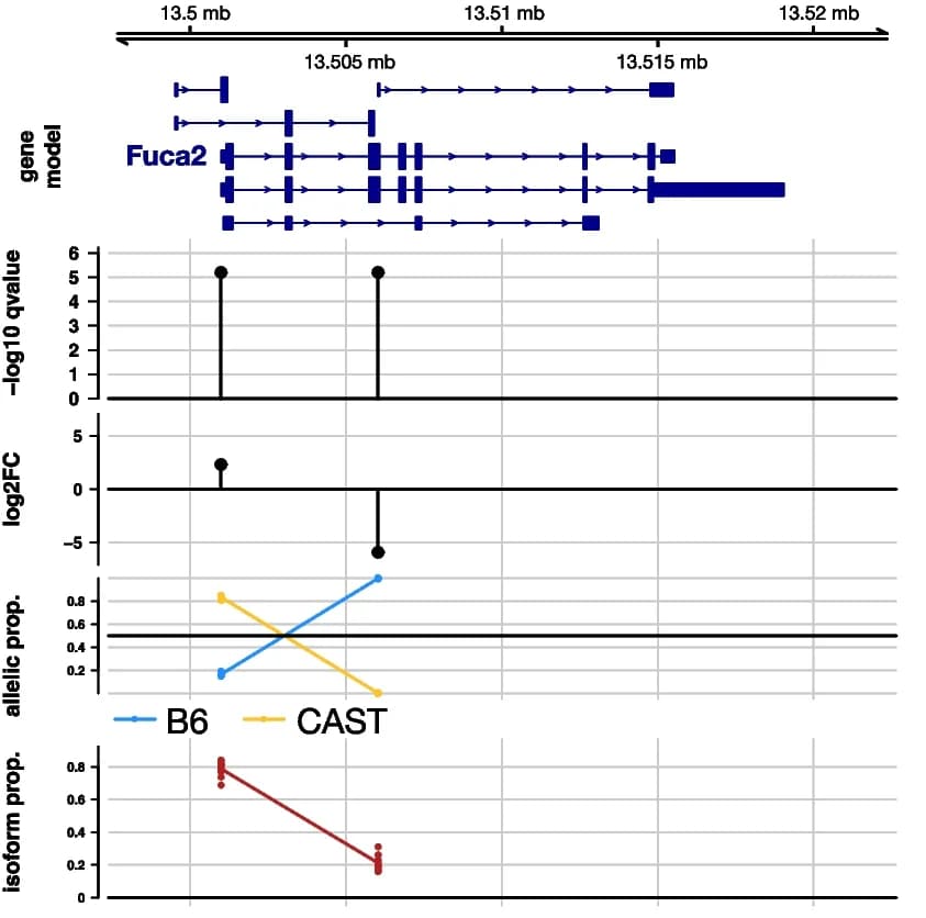Open access visualization of Line Plot, Scatter Plot, Allelic Imbalance, TSS, Isoform Proportion