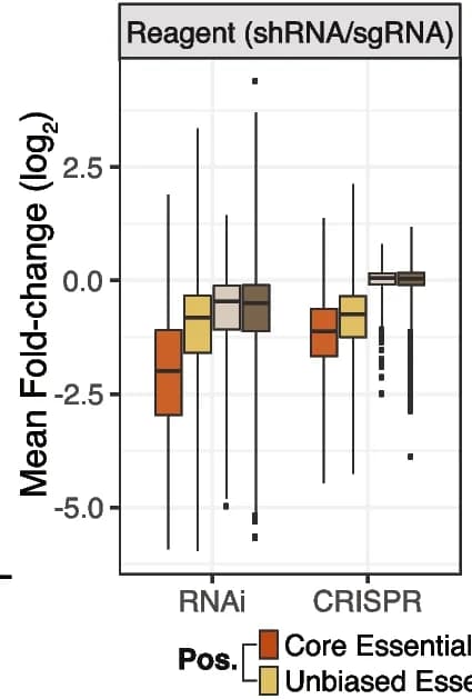 Open access visualization of Box Plot, Log fold-change, LFC, Genes, Cell lines