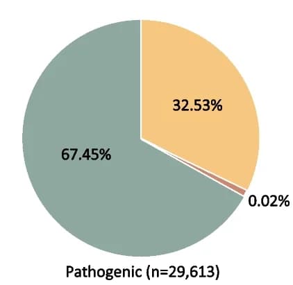 Open access visualization of Pie Chart, Reference Genome, Pathogenic TRs, Exonic, Intronic