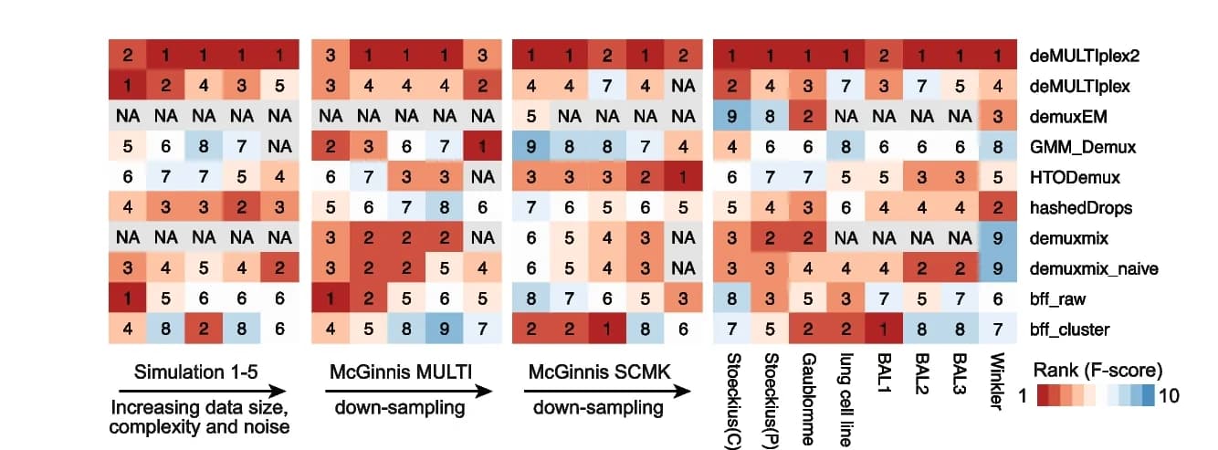Open access visualization of Heatmap, F-score, Datasets, mRNA Count Matrix