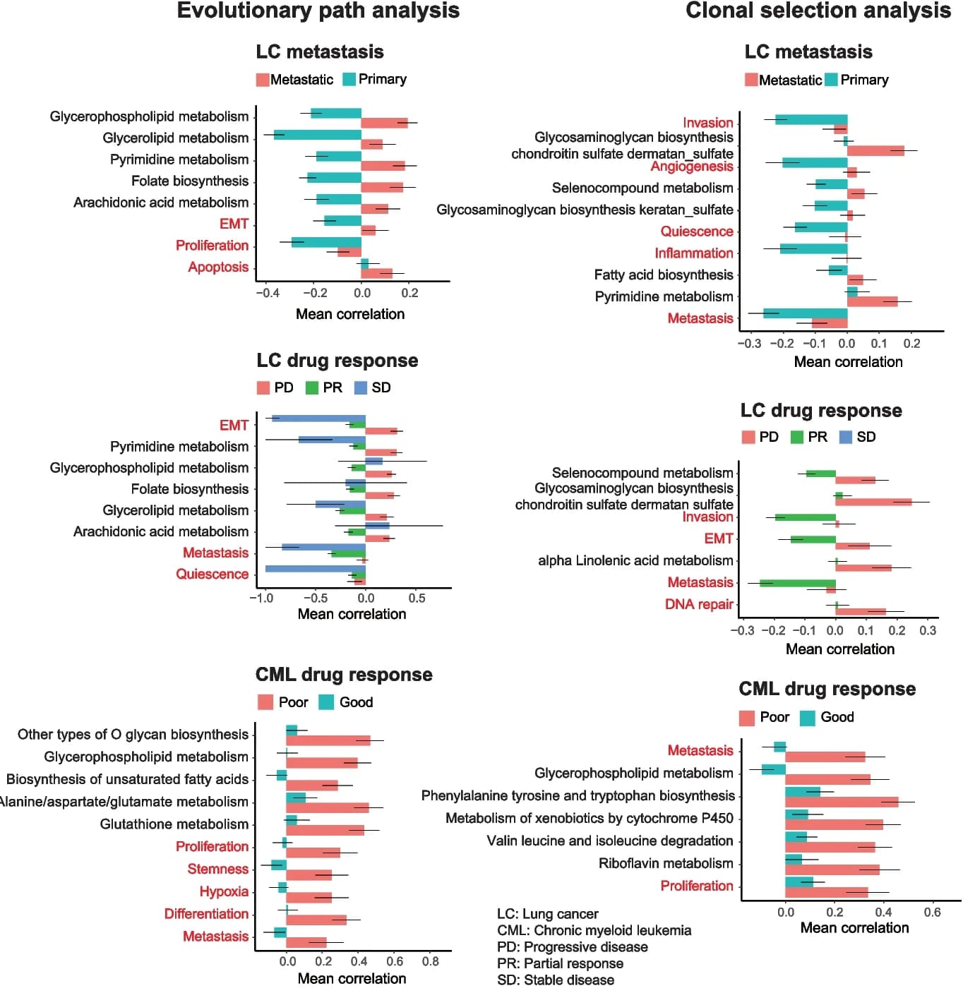 Open access visualization of Bar Plot, Error Bars, Evolution Path Analysis, Clonal Selection Analysis, Mutation Features