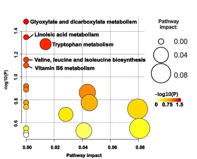 Open access visualization of Bubble Plot, Pathway Enrichment Analysis, Metabolites, Kruskal-Wallis Test