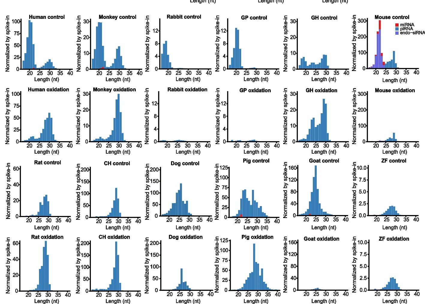Open access visualization of Histogram, Small RNA, Oocyte Samples, NaIO4 Oxidation, Guinea Pig