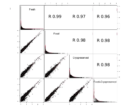 Open access visualization of Scatter Plot, Density Plot, Linear Regression Model, Gene Expression Levels, Expressed Genes