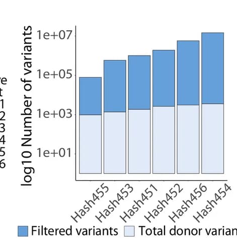 Open access visualization of Stacked Bar Plot, Donor-specific Variants, Refinement Step