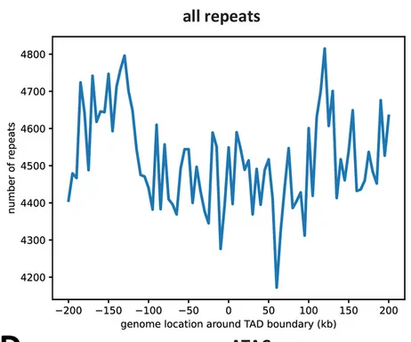 Open access visualization of Line Plot, Repeats, Repeat Families, DNA Elements, DinoTAD Boundaries