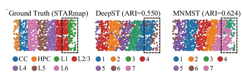 Open access visualization of Scatter Plot, STARmap Data, Mouse Visual Cortex, Spatial Domains, DeepST