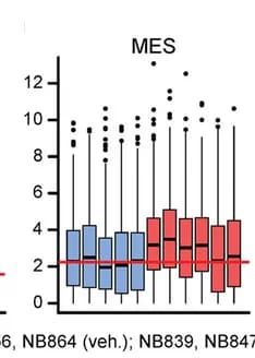 Open access visualization of Box Plot, Boxplot, Pseudobulk Expression, Cancer Cells, Van Groningen Mesenchymal Signature