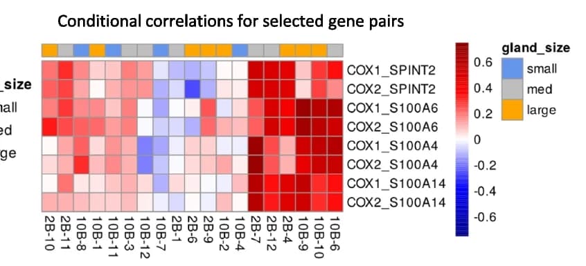 Open access visualization of Heatmap, Tumor-Specific Conditional Correlations, Gene Pairs, Tumor