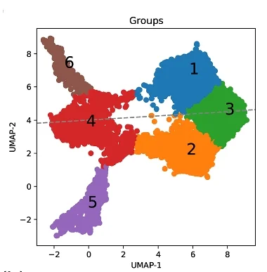 Open access visualization of Scatter Plot, UMAP, Regression Plot, UMAP projection, TADs