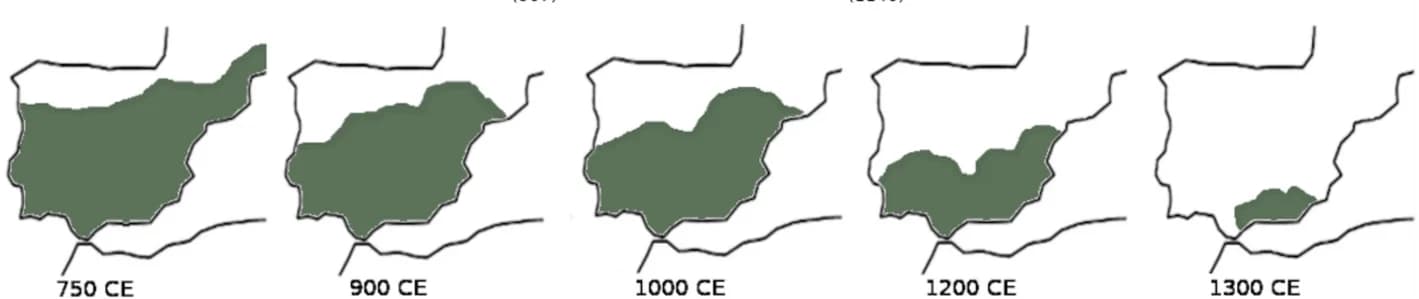 Open access visualization of Geo Map, Borders, Territories, Al-Andalus