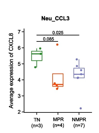 Open access visualization of Box Plot, Scatter Plot, Boxplot, CXCL8, IL8