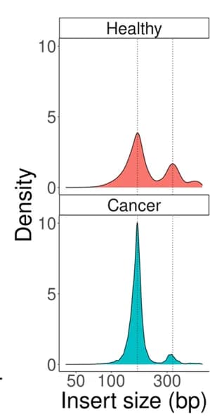 Open access visualization of Density Plot, Ridge Plot, Fragment sizes, cfDNA, Mononucleosome