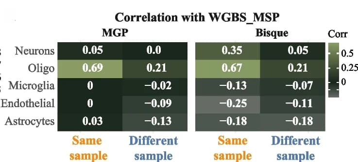 Open access visualization of Heatmap, RNA based estimates, WGBS based estimates, Tissue Samples, MGP