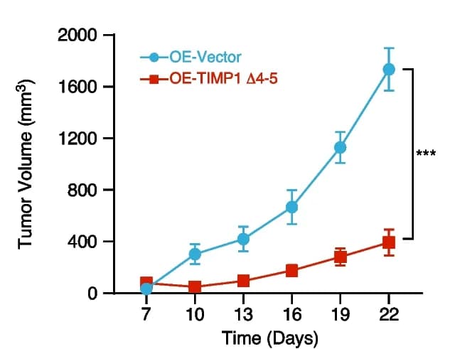 Open access visualization of Line Plot, Error Bars, Tumor Growth, Xenograft Mouse Model, ANOVA