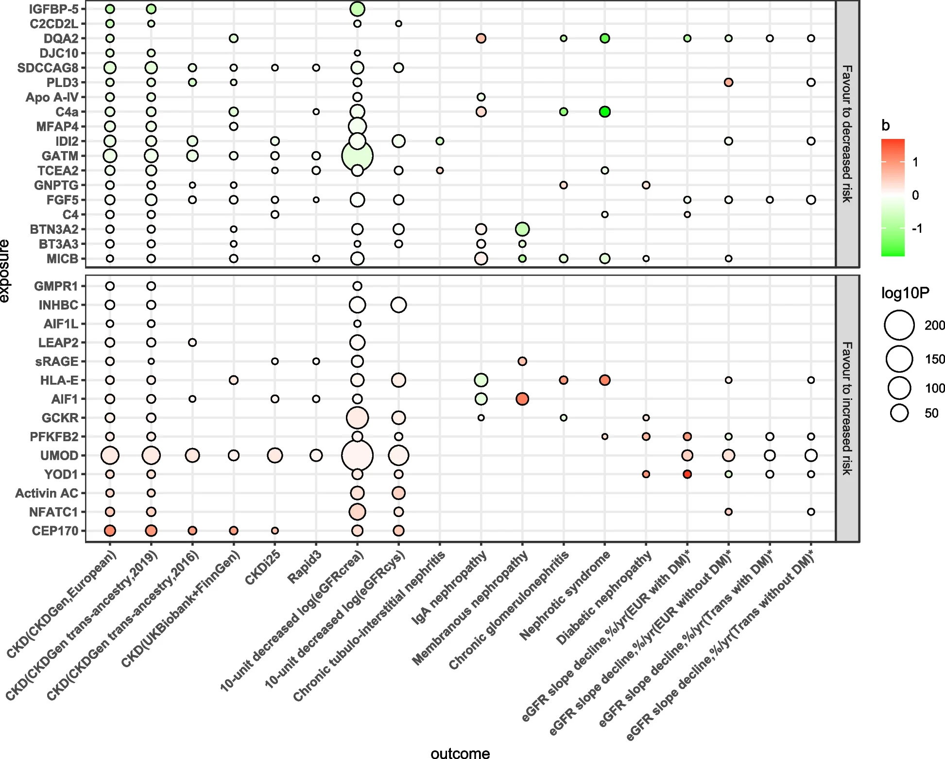 Open access visualization of Bubble Plot, Proteins, CKD, Phenotypes, Risk