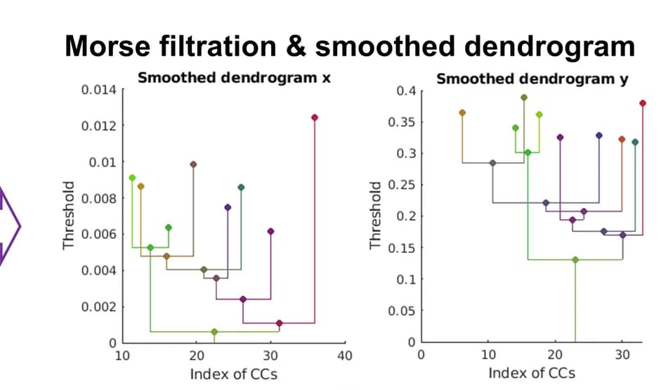 Open access visualization of Line Plot, Line Step, Morse Filtration, Dendrogram Smoothing, Connected Components