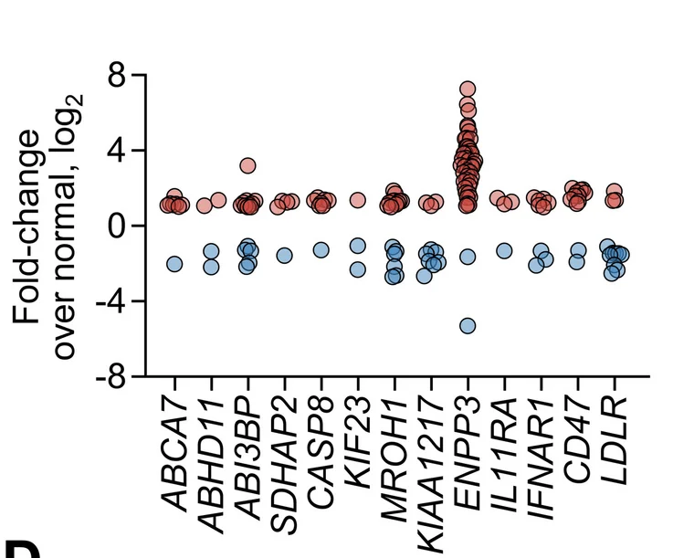 Open access visualization of Scatter Plot, Fold-Change, Discordant Transcripts, Loci, KIRC Samples