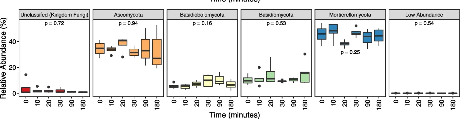 Open access visualization of Box Plot, Scatter Plot, ITS region, Fungal, Boxplots