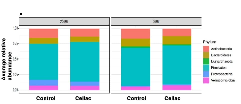 Open access visualization of Stacked Bar Plot, Bacterial Phylum, Bacterial Genera, Relative Abundance, Gut Microbiota