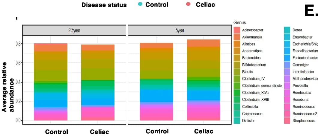 Open access visualization of Stacked Bar Plot, Bacterial Phylum, Bacterial Genera, Relative Abundance, Gut Microbiota