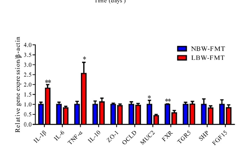 Open access visualization of Bar Plot, Error Bars, Clustered, mRNA expression, Inflammation