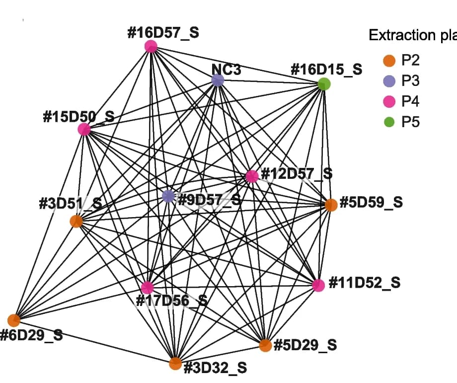 Open access visualization of Network, Pathway, Burkholderia, Strain Sharing Network, Samples