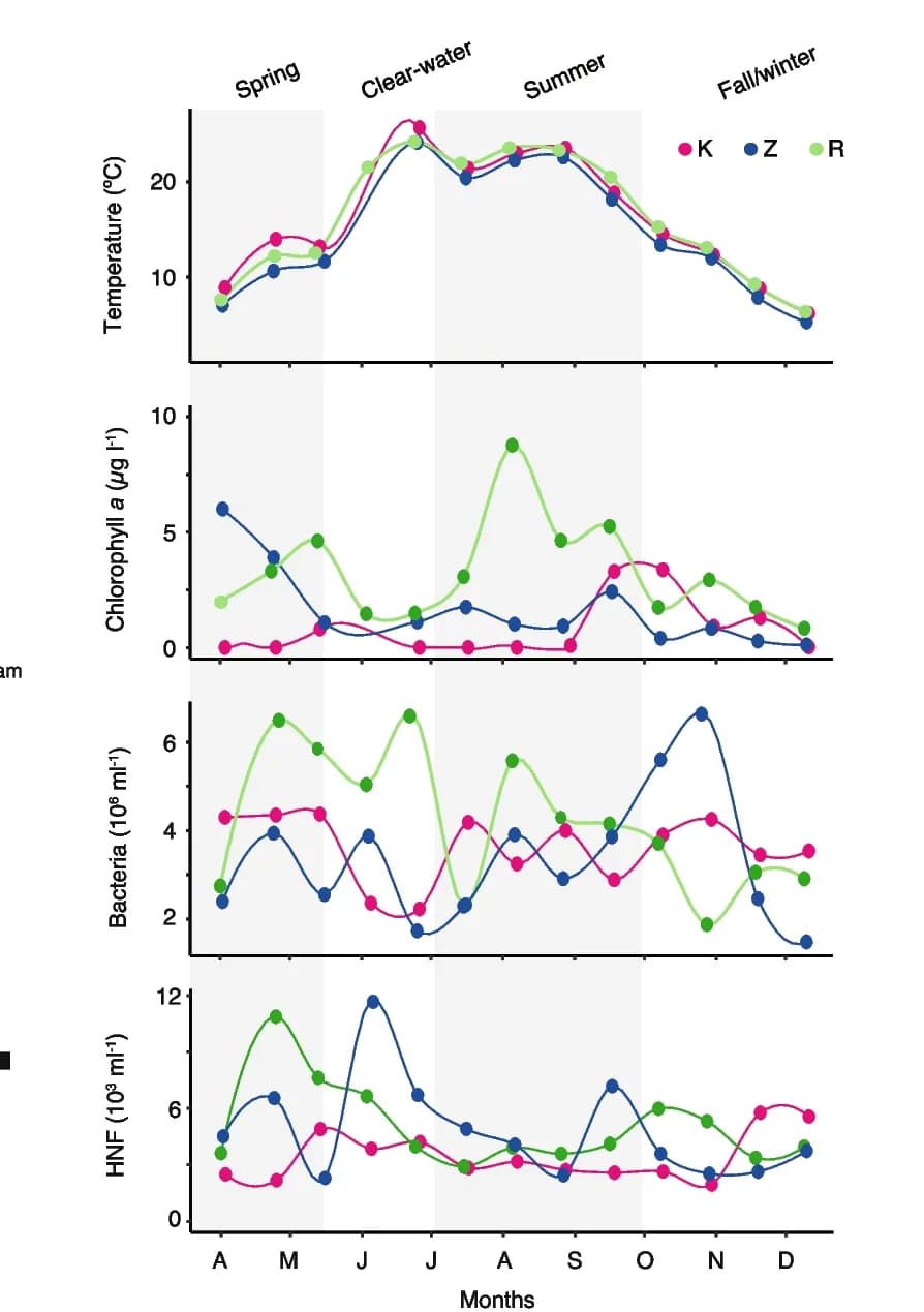 Open access visualization of Line Plot, Seasonal Phases, Lacustrine Regions, Environmental Profiles, Epilimnion