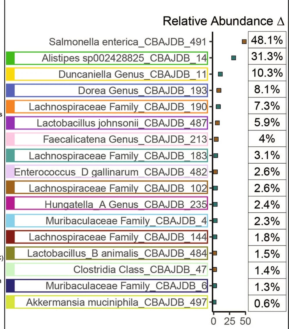 Open access visualization of Bar Plot, Relative Abundance, MAGs, Uninfected, Infected
