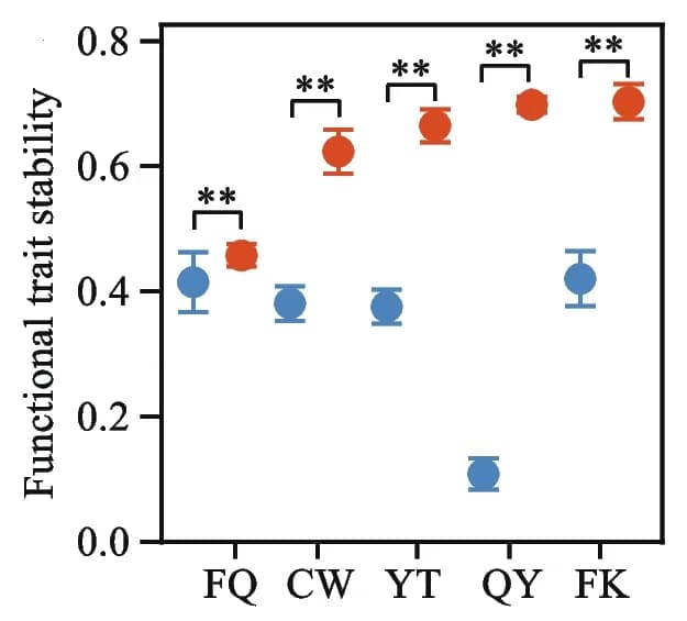 Open access visualization of Scatter Plot, Error Bars, Functional Stability