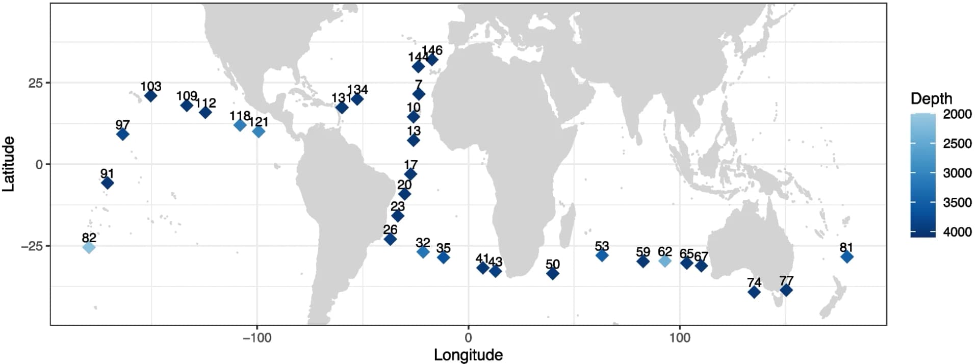 Open access visualization of Geo Map, World Map, Sampling Sites, Metagenomes, Ocean