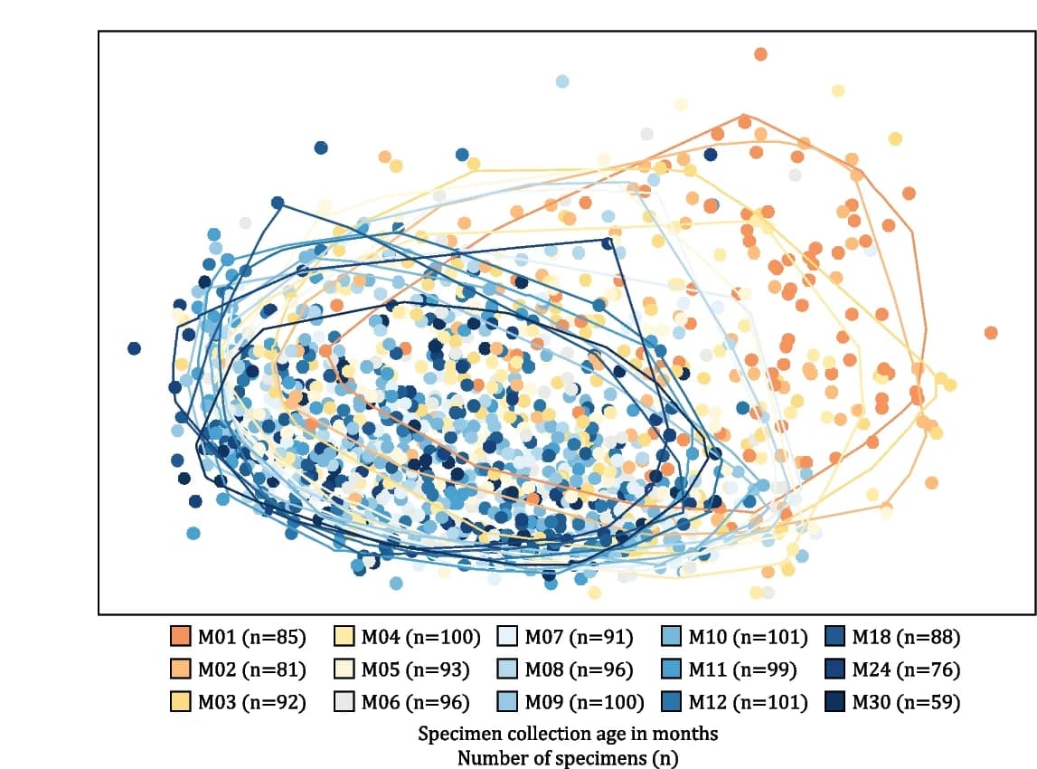 Open access visualization of Scatter Plot, Principal Coordinate Analysis, Bacterial Diversity, Aitchison Distance, Alpha Bags