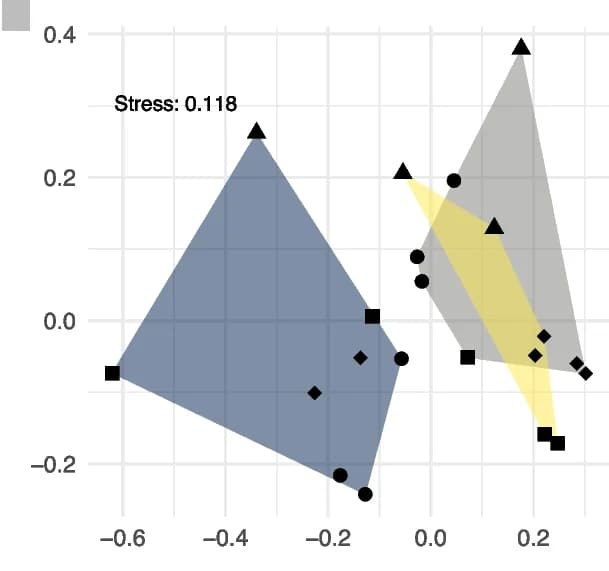 Open access visualization of Scatter Plot, UMAP, PCA, NMDS, Bray-Curtis Dissimilarities