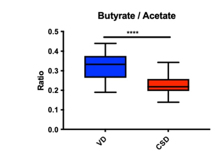 Open access visualization of Box Plot, Butyrate, Acetate, Caecum Samples, Weaning