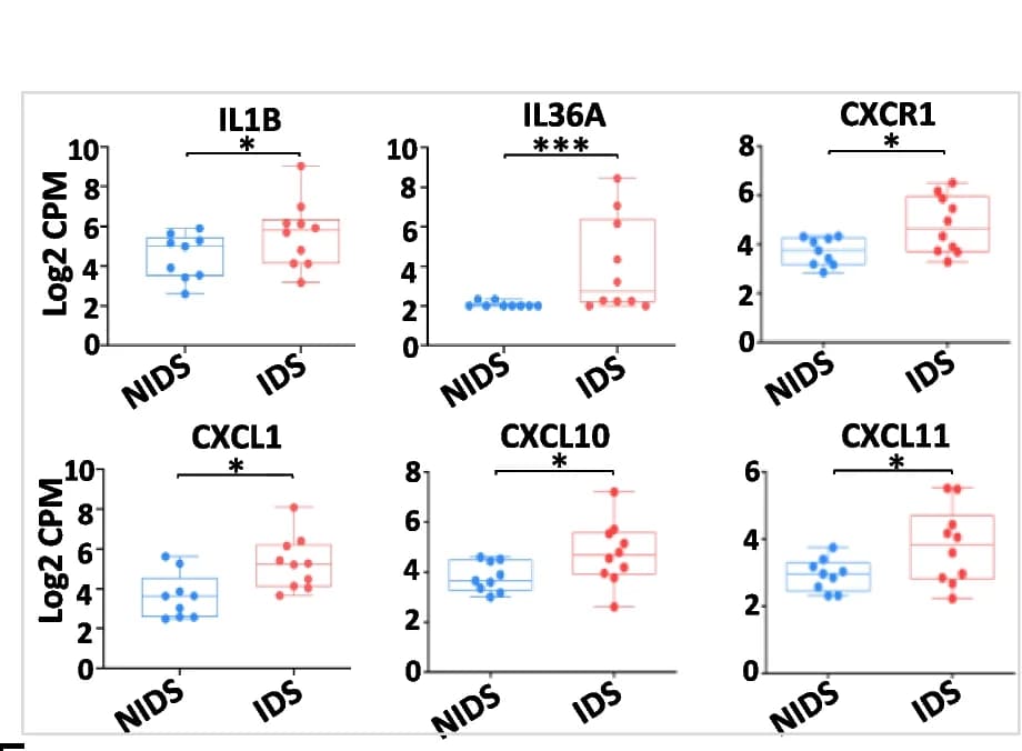 Open access visualization of Box Plot, Scatter Plot, Gene expression, Immune response, DEGs