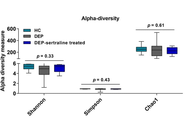 Open access visualization of Box Plot, Shannon Index, Simpson Index, Chao1 Index, Alpha Diversity