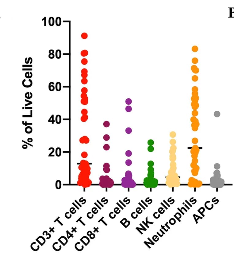 Open access visualization of Scatter Plot, Flow Cytometry, Cervical Leukocytes, Immunophenotyping, Immune Cell Lineages