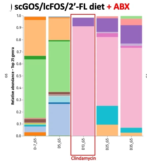 Open access visualization of Stacked Bar Plot, Clindamycin, scGOS/lcFOS/2-FL, Diet