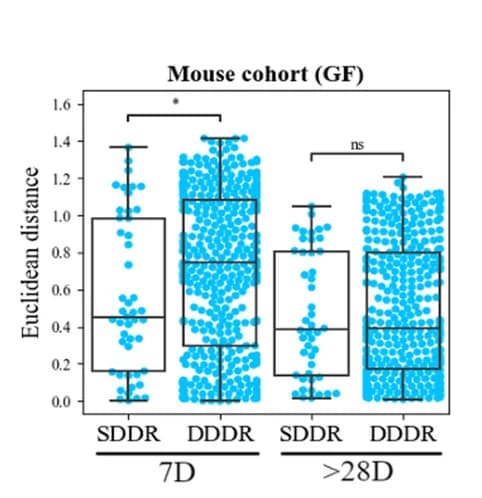 Open access visualization of Box Plot, Scatter Plot, FMT effect, Mouse cohorts, GF mice
