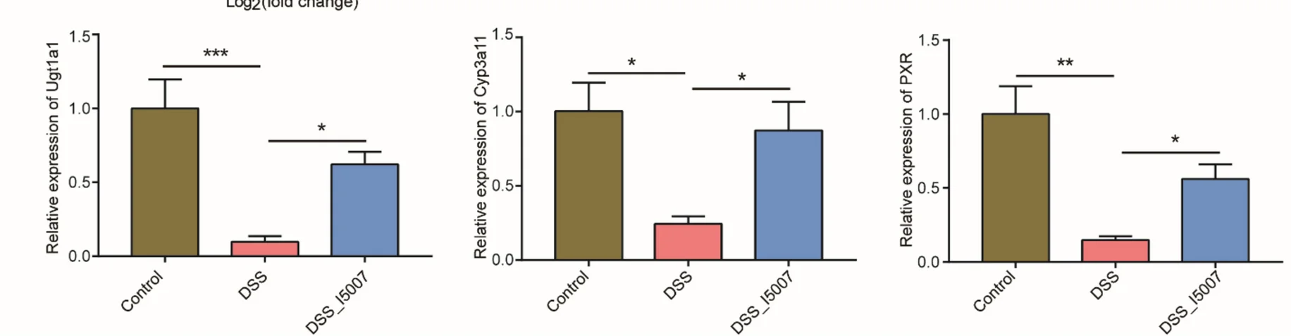 Open access visualization of Bar Plot, Error Bars, Real-time PCR, Pxr Expression, Target Genes