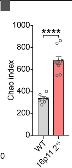 Open access visualization of Bar Plot, Error Bars, 16S rRNA Gene Sequencing, Gut Microbiota, Alpha-Diversity
