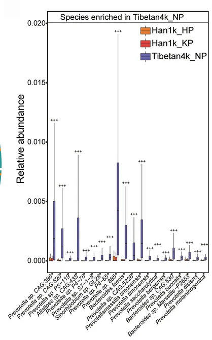 Open access visualization of Bar Plot, Error Bars, Differentially Enriched Species, Box Plots, Statistical Significance