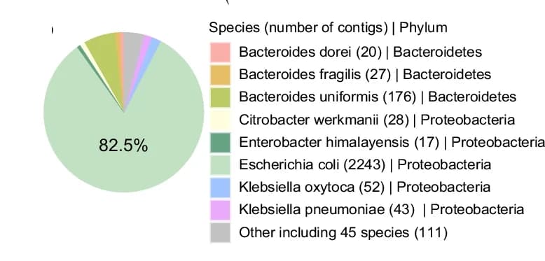 Open access visualization of Pie Chart, Taxonomic Origin, Contigs, ARGs, Resistance Profiles