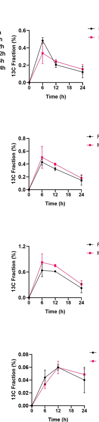 Open access visualization of Line Plot, Error Bars, Time-Dependent Changes, 13 C 5 -Choline