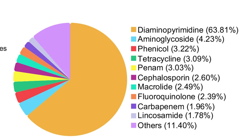 Open access visualization of Pie Chart, Antimicrobial Resistance, Gut Phages, Pigs