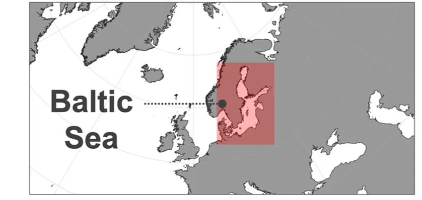 Open access visualization of Geo Map, Sampling Stations, Baltic Sea, Spatial Location