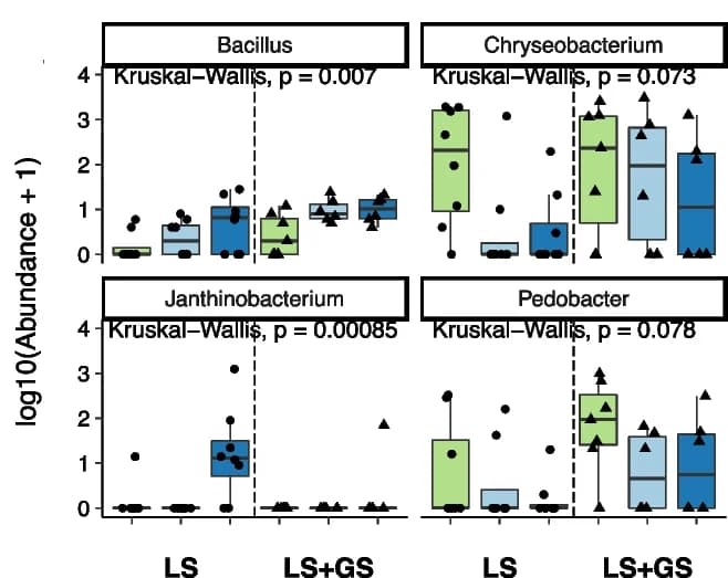 Open access visualization of Box Plot, Scatter Plot, Boxplots, Bacteria, Biplot