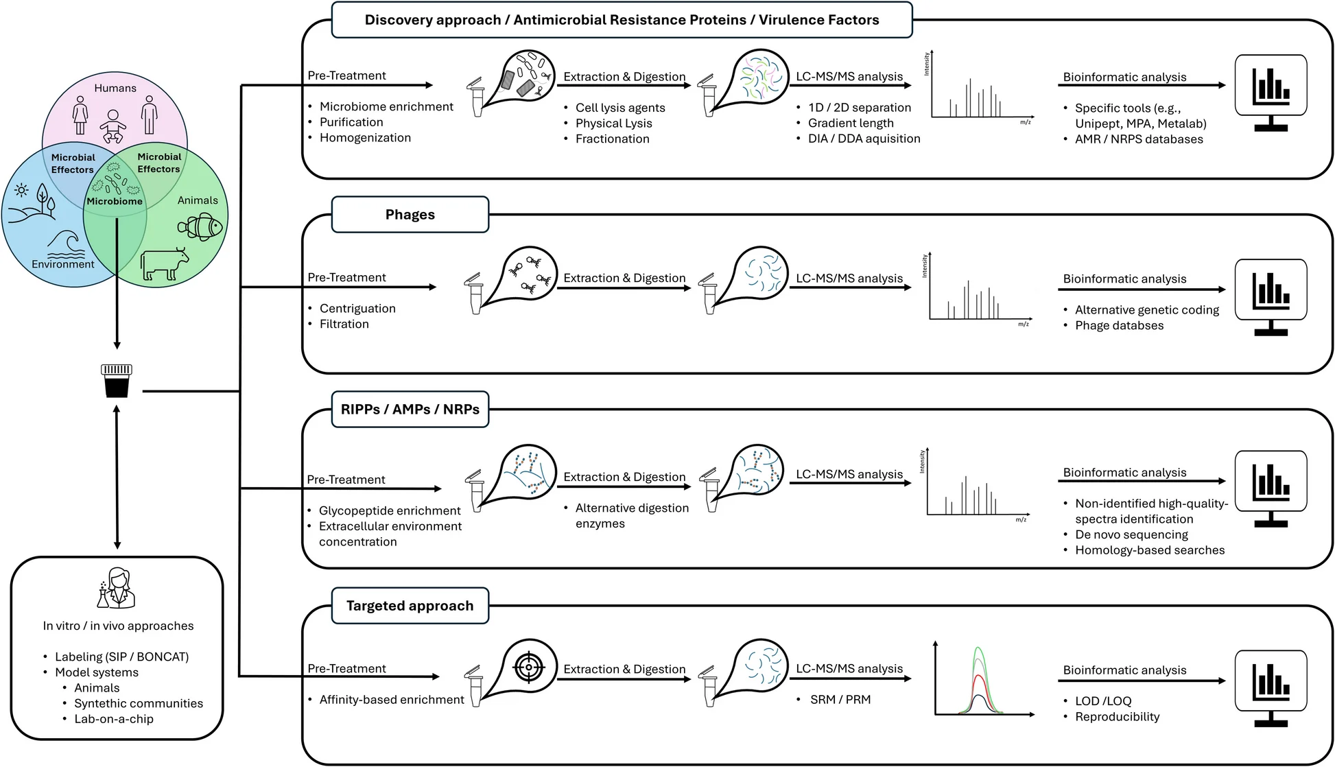 Open access visualization of Workflow, Flowchart, Metaproteomic Workflow, Microbial Effectors, Microbiomes